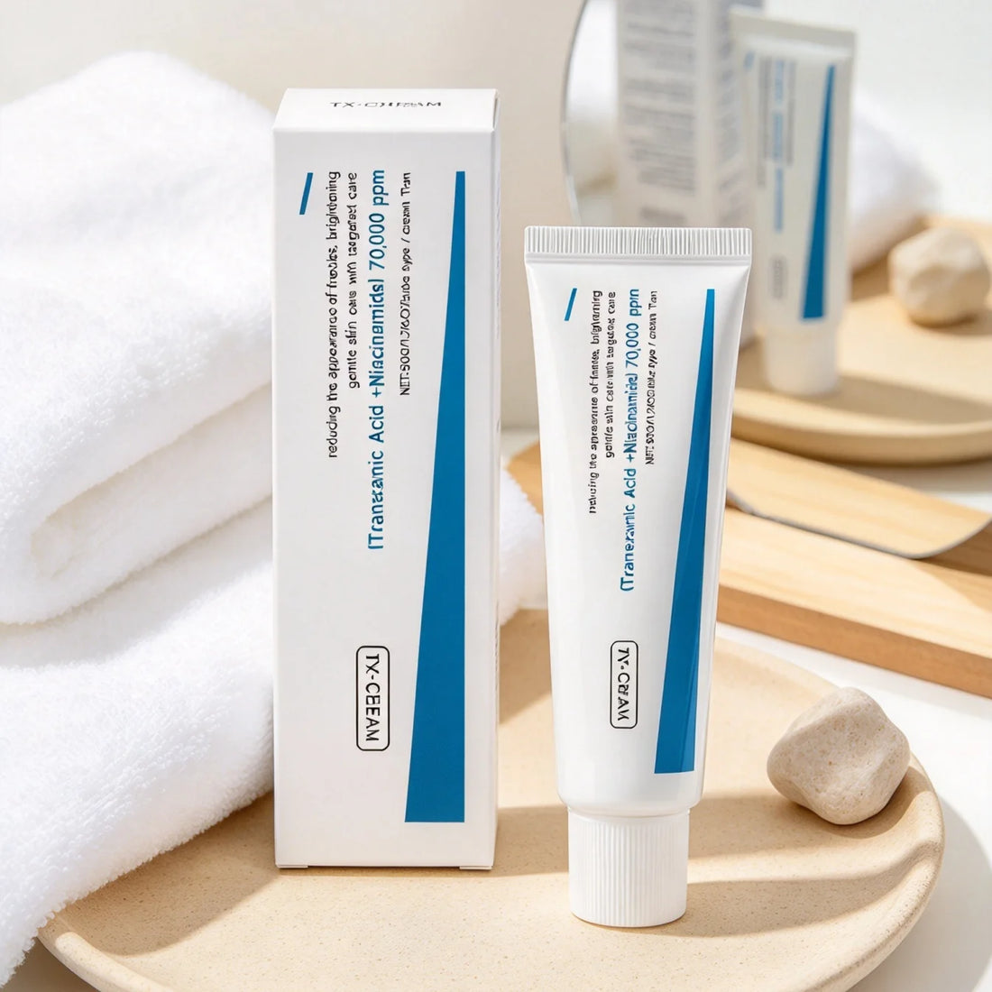 TX‑CREAM Gentle Brighten Even Skin Tone Fade Dark Spots Revive Dull Skin Moisturize Nourish Tranexamic Acid Niacinamide 