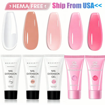 Makartt Poly Nail Extension Gel -Strong Builder Gel for Sculpting & Extensions Long-Lasting Natural-Looking Nails UV LED Curable