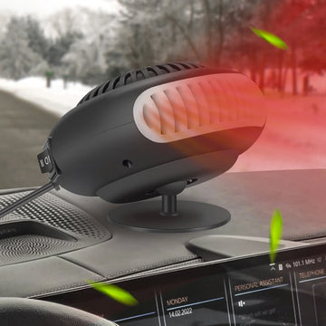 12V Car Heater 360° Rotatable Plug-In Fan
