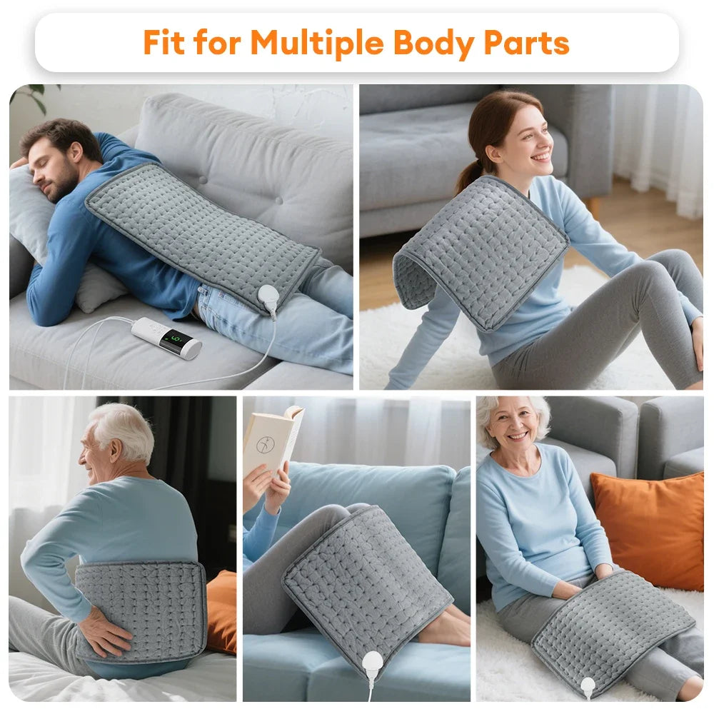 Electric Heating Pad Pet Heat Mat with 9 Levels Constant Temp 4 Mode Timer Body Warming Thermal Mat for Abdomen Hand The
