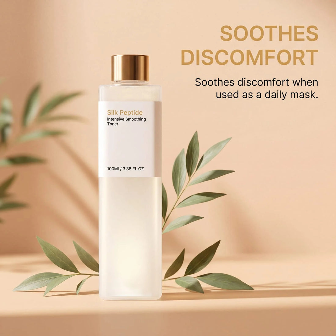 Silk Peptide Facial Toner For Sensitive Skin,Deep Hydrating Smooth Fine Lines Moisturize Skin Barrier Revitalize Dull Skin Toner
