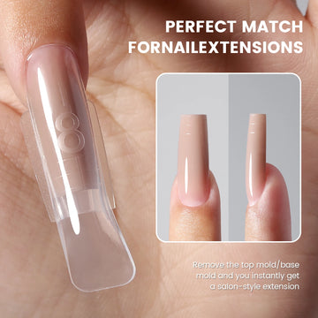 NEW YOKEFELLOW & MR NAIL Sandwich Nail Form 240pcs 15size Square Nail Extensions Top & Bottom Form Set for Quick Nail Extensions