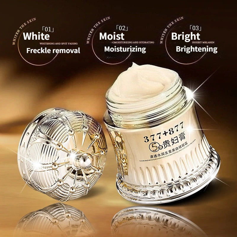377+877 Brightening Luxury Cream 5-Action Formula Moisturizing Even Skin Tone & Reduce Dark Spots, Firms & Smooths Fine 