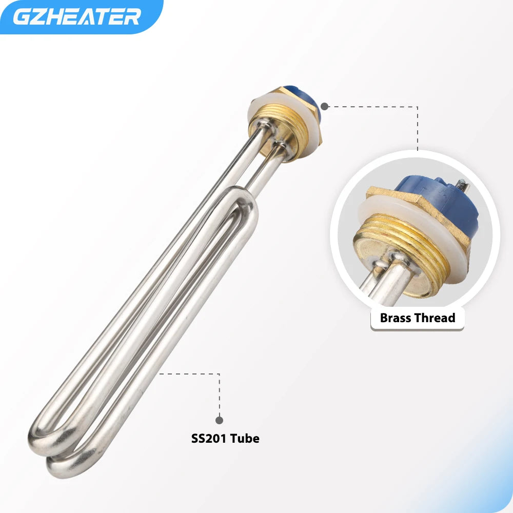 1.5KW 220V Flange Heater Tube DN25