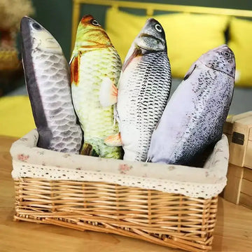 Plush Fish Toy Creative Simulation Crucian Carp Grass Fish Grass Carp Salted Fish Plush Toy Cute Cartoon Cat Plush Pillow Toys