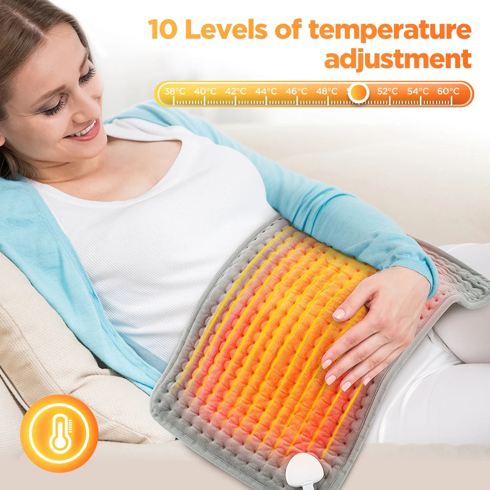 Electric Heating Pad Multifunctional Physiotherapy Heating Blanket Cushion 10 Levels Temperature Timing Body Back Warmer