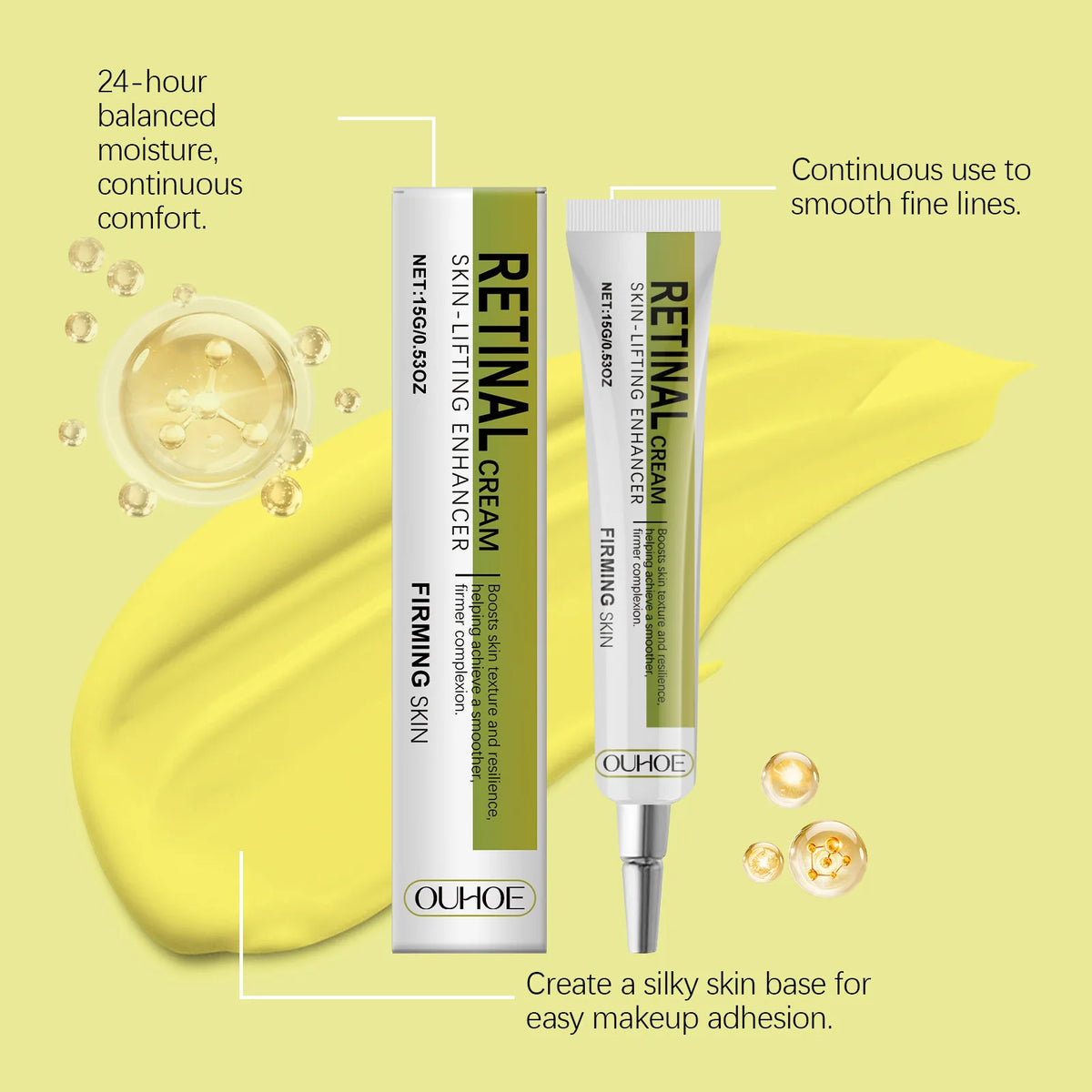 Retinol Brighten Firming Cream Tightening Anti Wrinkle Improve Dullness Redness Sagging Fine Line Moisturize Nourish Ski