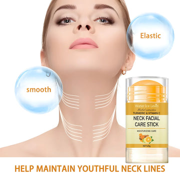 Turmeric and Vitamin C Facial and Neck Care Stick - Brightening and Moisturizing, Lightweight and Non-Greasy Formula, Su