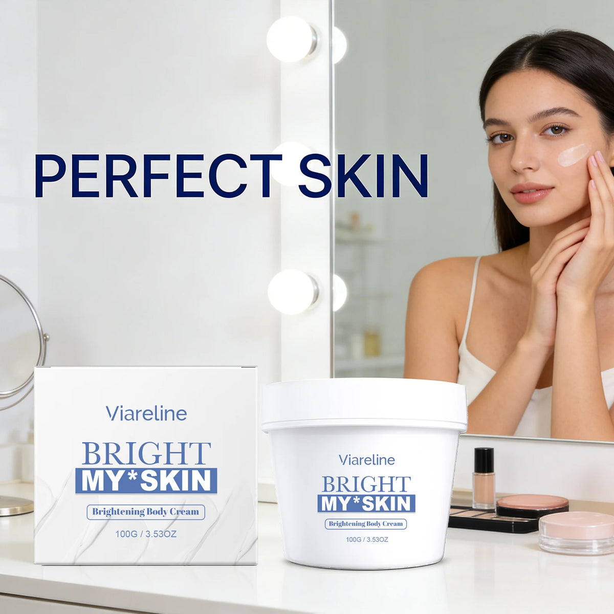 Brightening Body Cream Soothing Skin Improve Dullness Reduce Dark Spot Non-greasy Long-Lasting Moisturizing & Firming Bo
