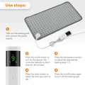 Electric Heating Pad Pet Heat Mat with 9 Levels Constant Temp 4 Mode Timer Body Warming Thermal Mat for Abdomen Hand The