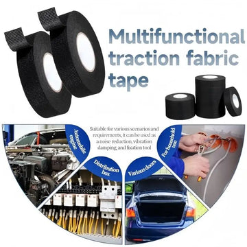 High Temperature Wire Harness Cloth Tape Automotive Cable Loom Heatproof Fabric Adhesive Tape for Engine Electrical Insulation