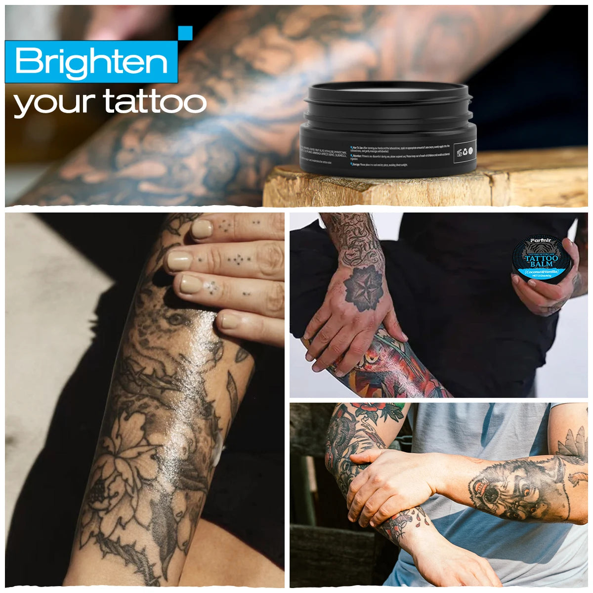 TATTOO BALM Cream Moisturizing Nourishing After Tattooing Brightens Lasting Color Fixation Enhances Protection Color, Ge