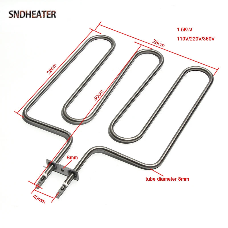 SNDHEATER Electric Sauna Heating Element 3U 4U 5U Air Dry Oven Heater 110v 220v 380v 1500w 2000w 3000w Stove Grill Spare