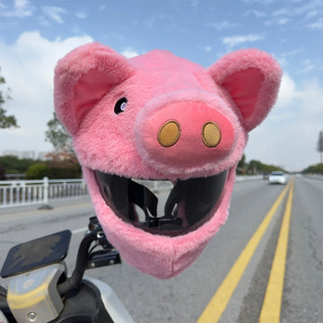 Plush Pigs Cover for Motorcycle Full Helmet Headgear Hoods Decoration Cute Cartoon Mask Helm Accessories Capacete Moto