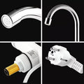 Instant Electric Water Heater Temperature Display Water Heating Kitchen Hot 3000W Water Heater with LED EU Plug Kitchen 
