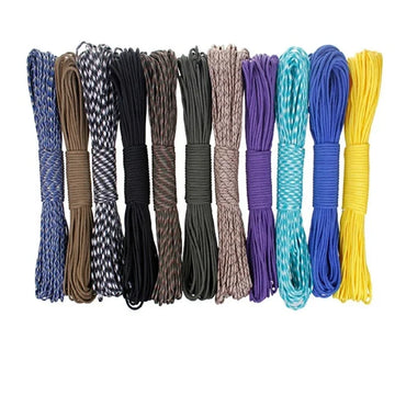 7 Cores 550 Paracord Cord 5, 15, 30 m Diameter 4mm for Outdoor Camping Survival Lanyard, Parachute Rope Hiking Tent Accessories