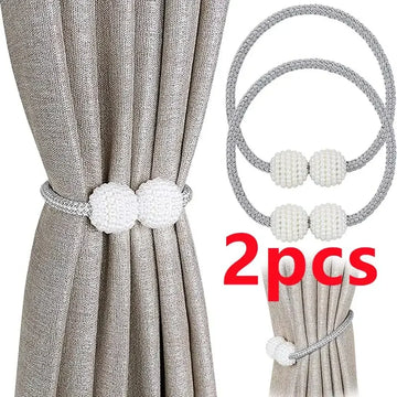 1/2PCS Pearl Magnetic Curtain Clip Curtain Holders Tie Back Buckle Clips Hanging Ball Buckle Tie Back Curtain Decor Accessories