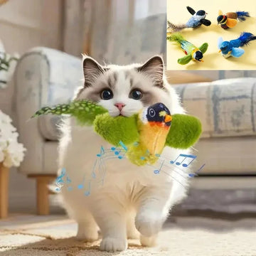 Wall‑Hanging Bird Cat Toy Indoor Interactive Squeaky Catnip Teaser Chasing Self‑Play Toy for Household Cats Pet Supplies