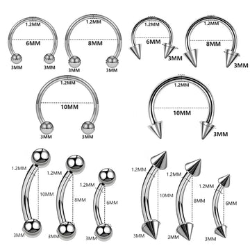 1PC metal Horseshoe Fake Nose Ring C Clip Septum Lip stainless steel Real Piercing Nose Rings Hoop For Women Men Jewelry