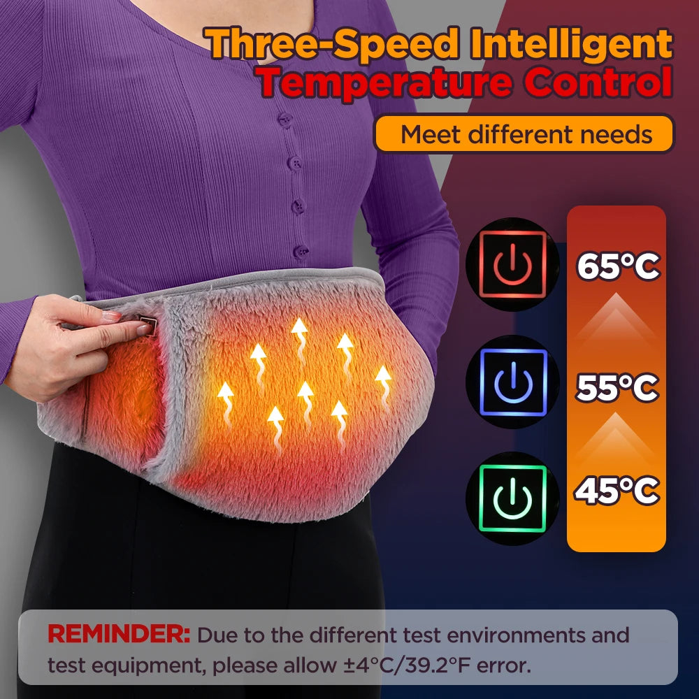 Electric Heating Belt Hand Warmer USB Charging Portable Heater Hot Compress Therapy Abdominal Waist Menstrual Uterus War