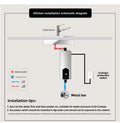 Instant Water Heater 220V Portable Electric Heaters for Bathroom Hot Water Shower and Home Kitchen Heating