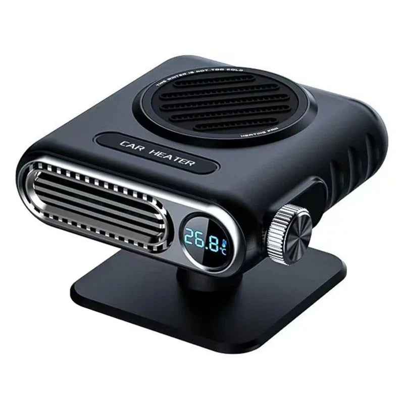 Electric Heater Fan with Digital Display Fast Heating Fan 12V/24V Car Heater Winter Car Speed Heating Fan Defogging Heat