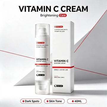 Vitamin C Brightening Cream Day Night Care Even Skin Tone Hydrating Refine Texture Lightweight Face Ampoule W/ Niacinami