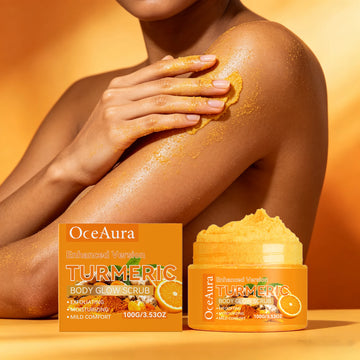 100G Turmeric Body Scrub Cream Natural Formula Gentle Remove Dead Skin Hydrating Refreshing Skin Smoothing Body Exfoliat