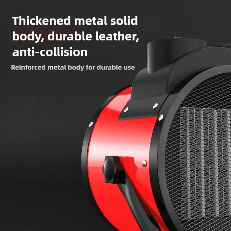 Electric Heating Fan 2000W Portable Space Heater Adjustable Thermostat 2 Heat Settings + Fan Mode Overheat & Tip-Over Pr