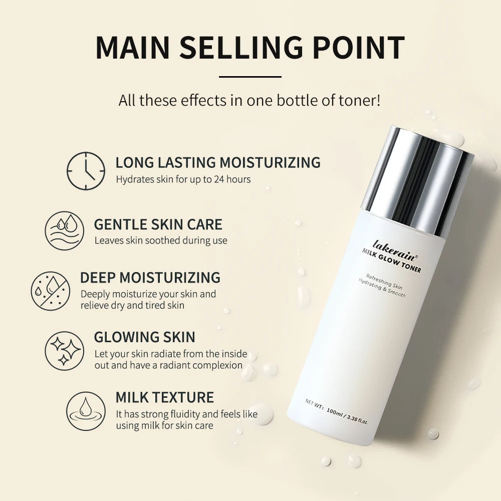 Milk Soothing Toner Moisturizing Water For Face Facial Toner Natural Houttuynia Cordata Extract Refresh Claming Skin