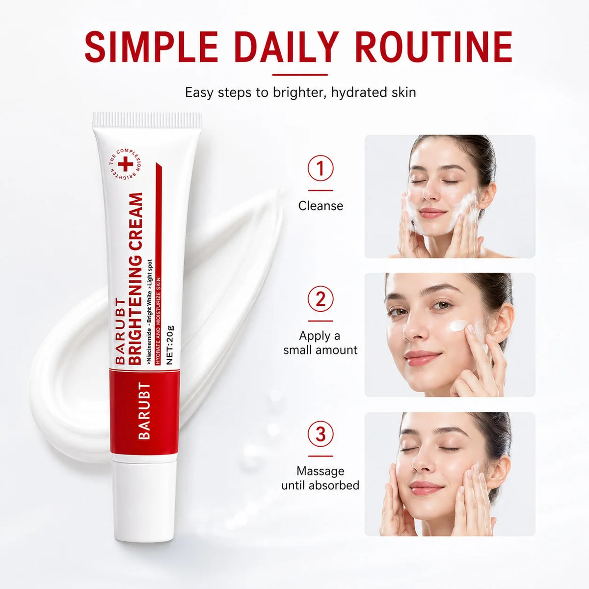 BARUBT Brightening Face Cream for Removing Sunburn, Freckles, Skin Rejuvenation, Skin Lightening, and Skin Lightening Cr