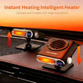 Electric Heater Fan with Digital Display Fast Heating Fan 12V/24V Car Heater Winter Car Speed Heating Fan Defogging Heat