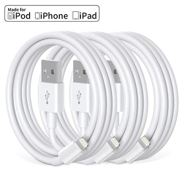MFi Certification 3PCS USB To Lightning Cable For iPhone 14 13 12 Pro Max X XS XR 8 7 Plus iPad 2.4A Fast Charger Data Wire Cord