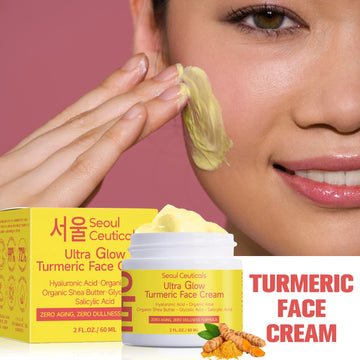 Turmeric Face Moisturizing Cream Hydrating Skin Nourishing Glow Locking Anti Oxidant Soothing Daily Facial Lotion Self C