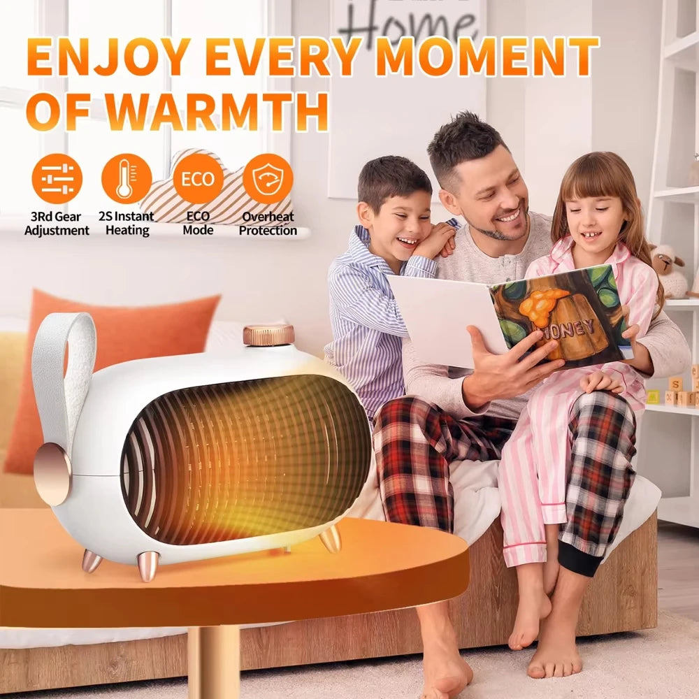 Portable Electric Heater for Home Use Specially Designed for Winter Bedroom Heating Built in Overheat Protection Instant