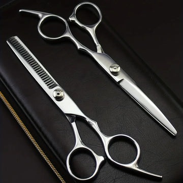 All-Purpose Hair Cutting Scissors, Durable Stainless Steel, Plastic Safety Guard,Customizable Tightness, Comfort Fit for Fingers