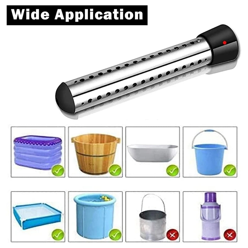 3000W EU 220V Electric Heater Boiler Water Heating Element Portable Immersion Suspension Bathroom Swimming Pool AU/EU/UK