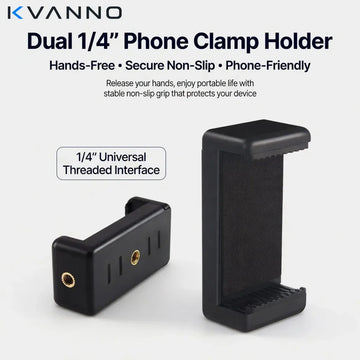KVANNO Universal Phone Tripod Mount 1/4'' Screw Holder Clip Adapter For Phone Video Recording Vlog Photography Stand Accessories