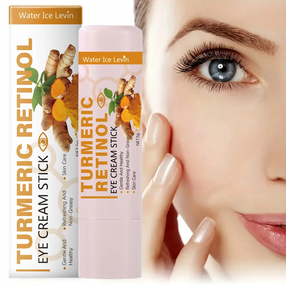 Turmeric eye cream stick nourishes the skin, improves fine lines, relieves eye bags and dark circles, and brightens the 