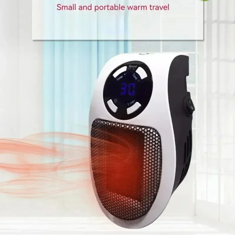 500W Electric Heater Wall-mounted Warm Air Blower Mini Hot Air Blower Plug-in Radiator With Remote Control Electric Hot 