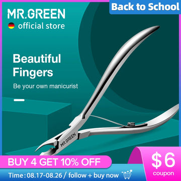 MR.GREEN Nail Cuticle Nipper Manicure Scissors Stainless Steel Tweezer Clipper Dead Skin Remover Scissor Pusher Tool Trimmer