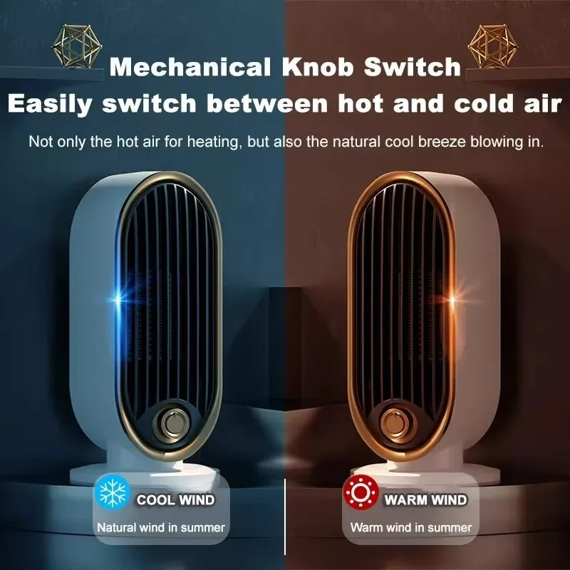 Desktop Electric Heater 600W Fast Heating Constant Temperature Wide-angle Warm Supply Low Noise Mini Home