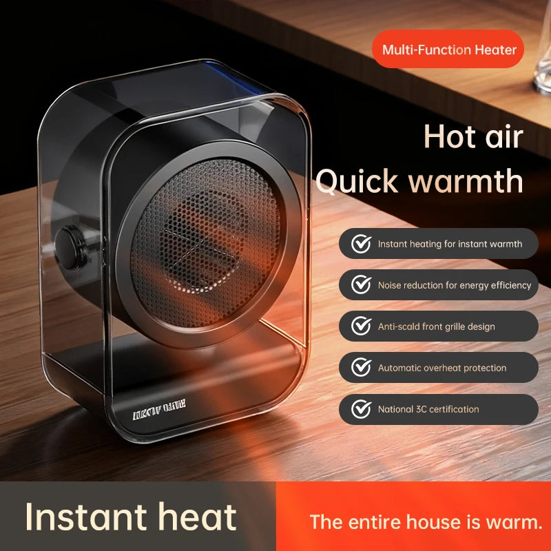 Electric Heater Hot Air Blower Desktop Heater Portable Heater Mini Energy Saving for Office Room Dormitory Home Applianc