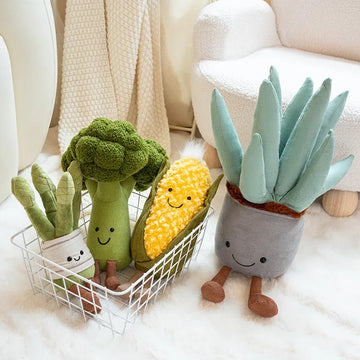 Plush Toy many Designs Broccoli Corn Asparagus Aloe ... plush Doll Bedroom Desk Decor Birthday Holiday Gifts.