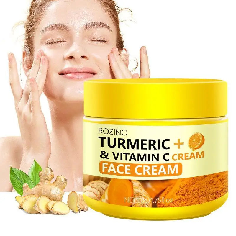 Turmeric VC Face Cream Firming Moisturizes Skin Leaving Skin Fresh Non Greasy Smooth Firm Soft Elastic Energetic