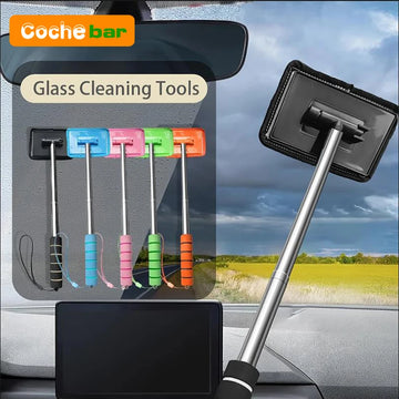 Automobile Windshield Water Scraping Telescopic Automobile Glass Wiper Auto Cleaning Tools Window Cleaning Brush Cleaning Cloth