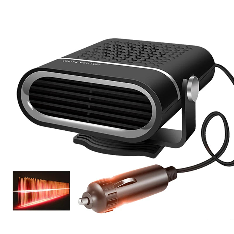 Car Electric Heater, Winter Multi-Mode Low-Noise 150-Watt Heating Fan Demister, Portable Glass Quick Demister, USB Fan