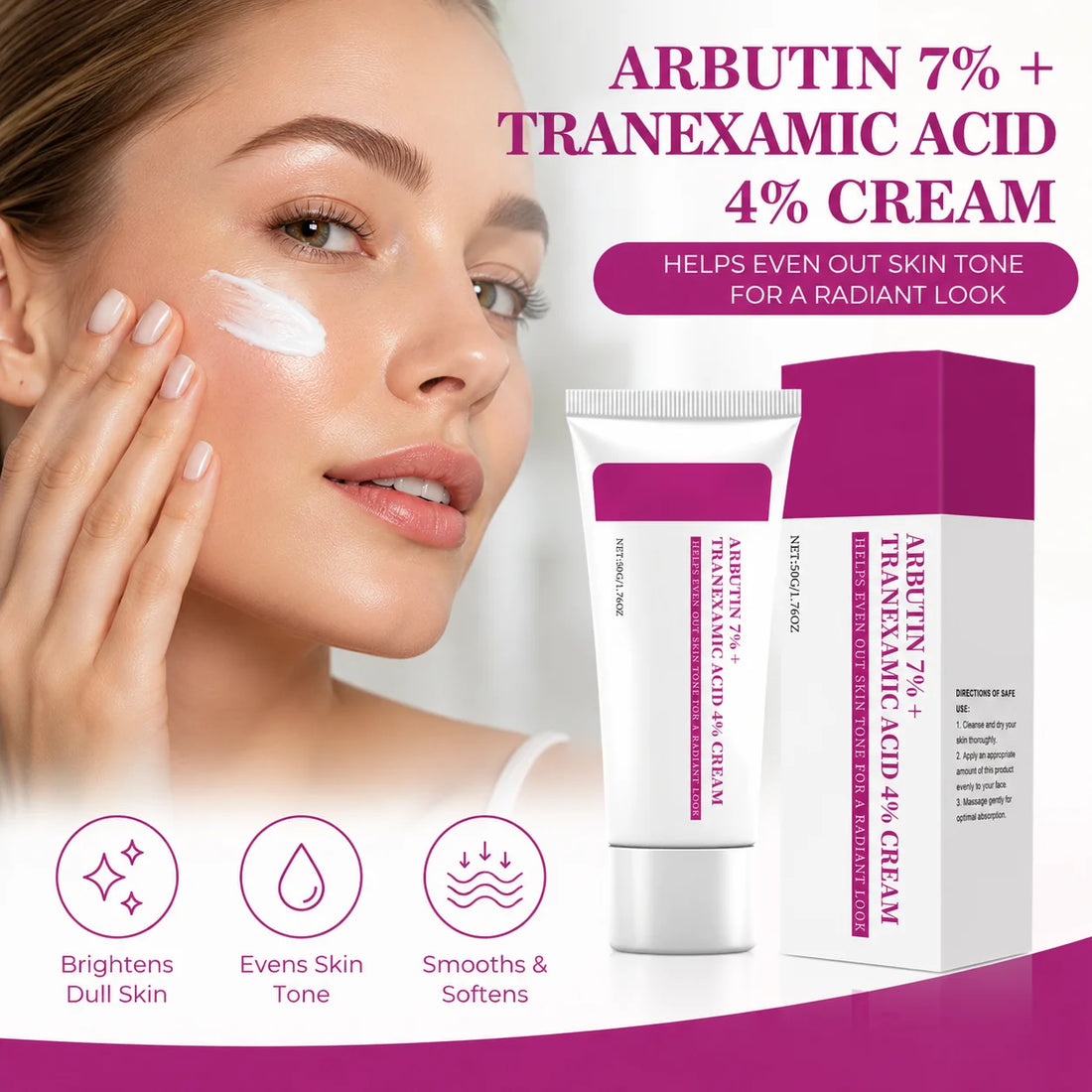 Arbutin Tranexamic Acid Skincare Cream For Dark Spots Care,Brighten Skin Improve Pigmentation Uneven Skin Tone Skin Barr