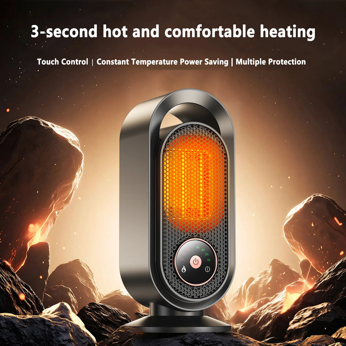 Winter Portable desktop Heater PTC Fast Heating 1000W Household Heater 110V-220V Electric Heater Suitable for Home/Offic