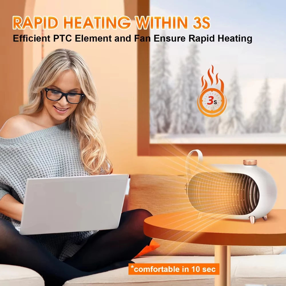 Portable Electric Heater for Home Use Specially Designed for Winter Bedroom Heating Built in Overheat Protection Instant